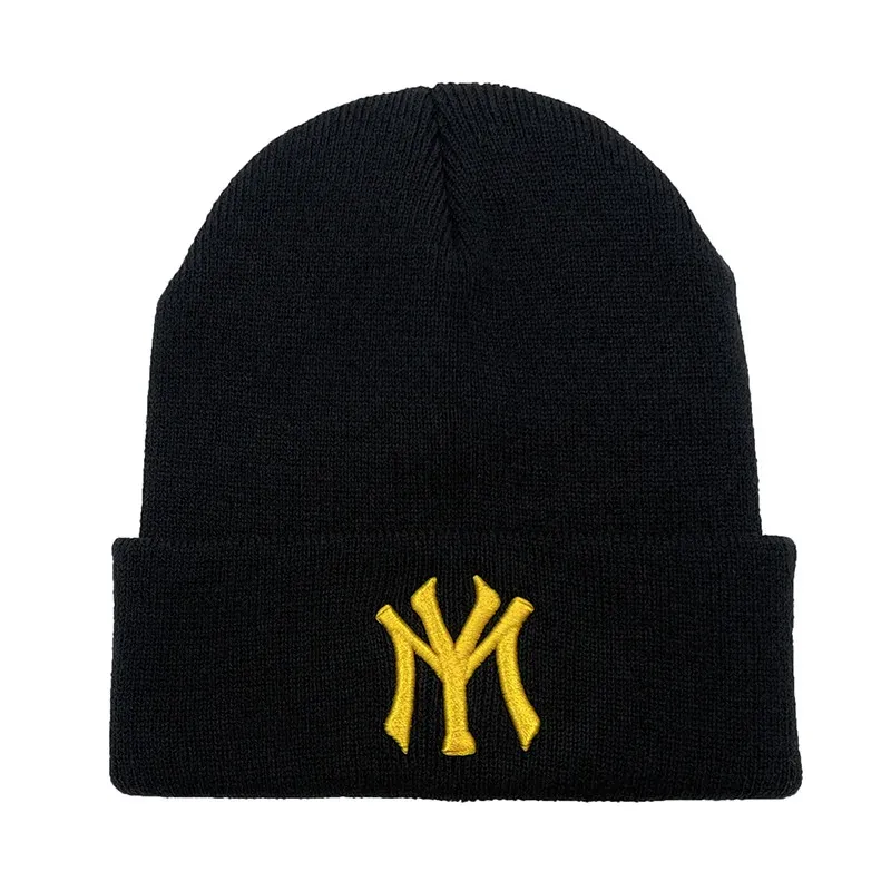 Embroidered Acrylic Knit Beanie Hat for Men Women Winter  display picture 1