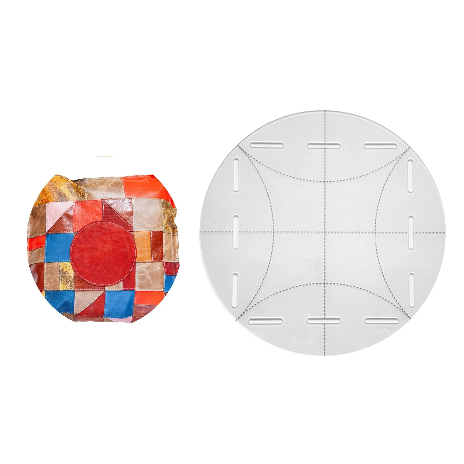 Multifunctional Non-Slip 2.5 in ruler with Transparent Round Template ...
