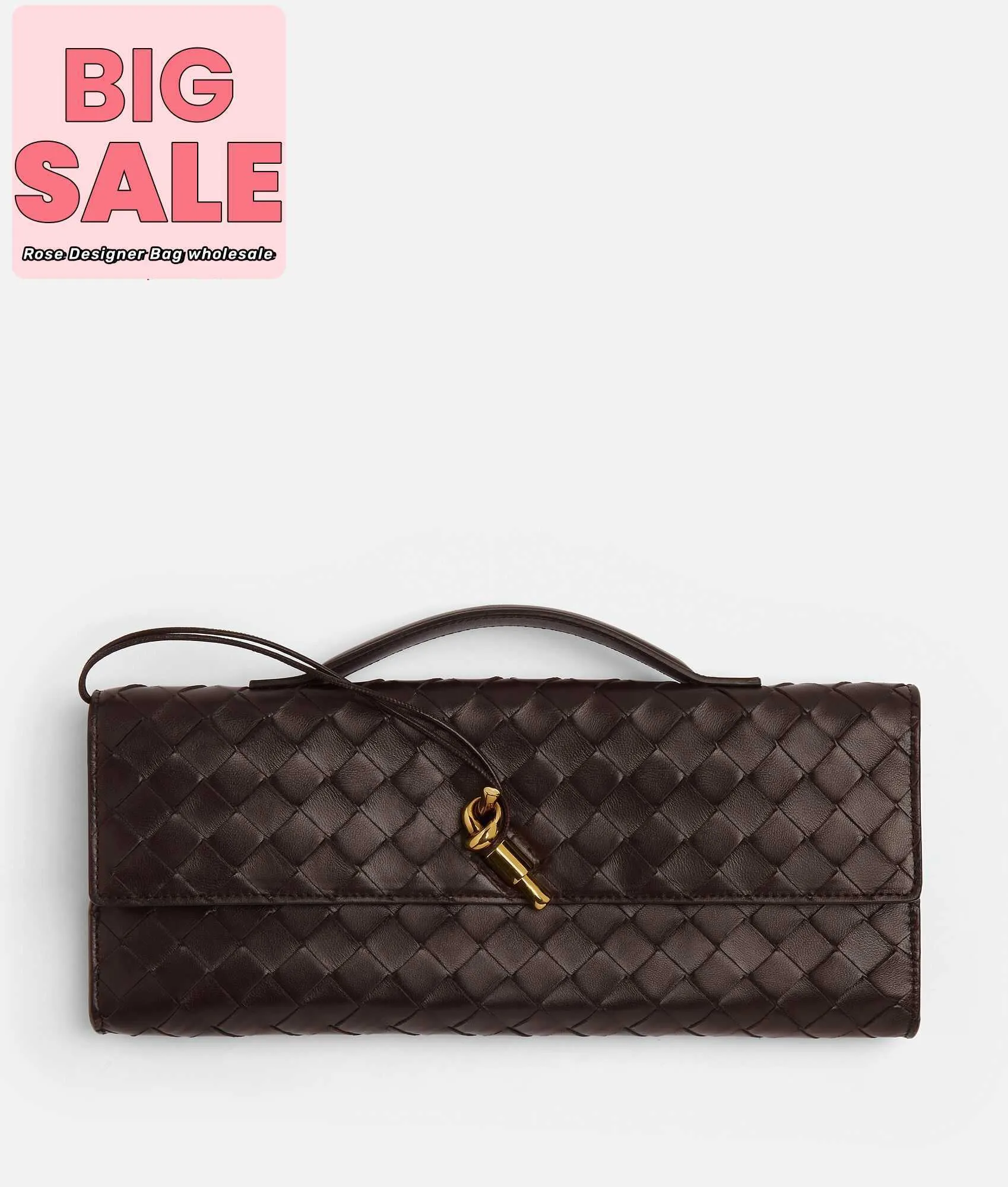 Luxury Womens Bag Long Clutch With Handle Intrecciato Leather Top Handle Clutch With Metallic Knot Closure Fondant From 313 07 DHgate