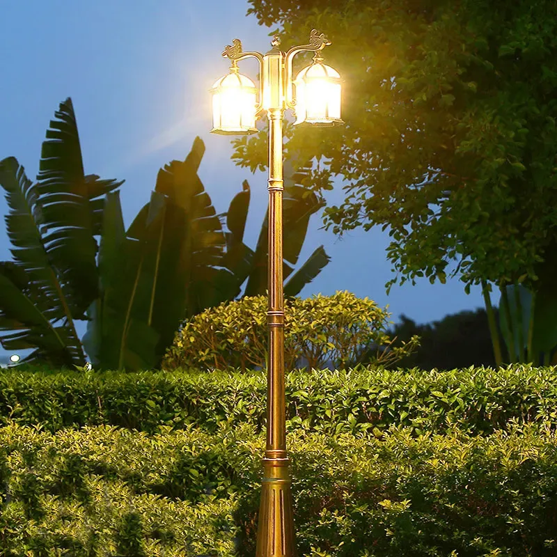 Outdoor Garden Lamp 2.6Mm LED Retro Double Head Street Light For Courtyard Villa From Ddmysmile 889.91 DHgate.Com
