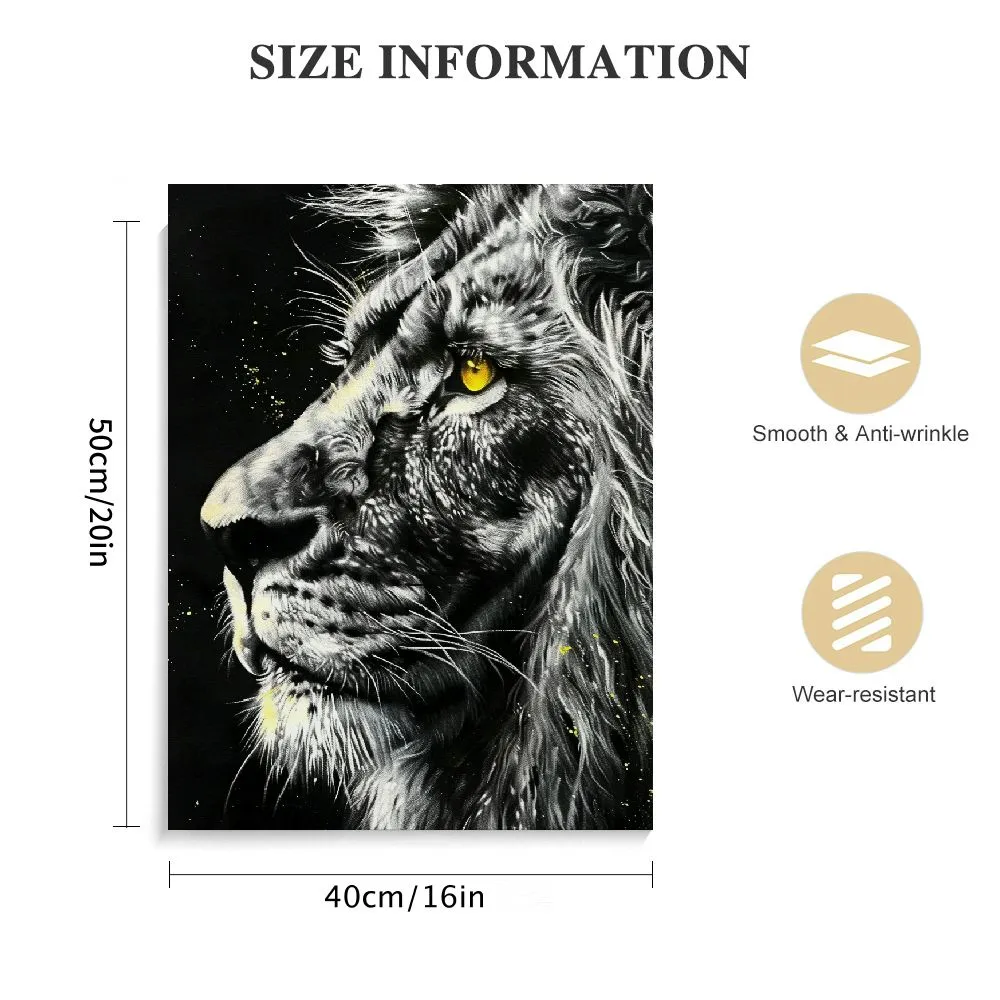 DHgate.com:Striking Black and White Lion Canvas Wall Art