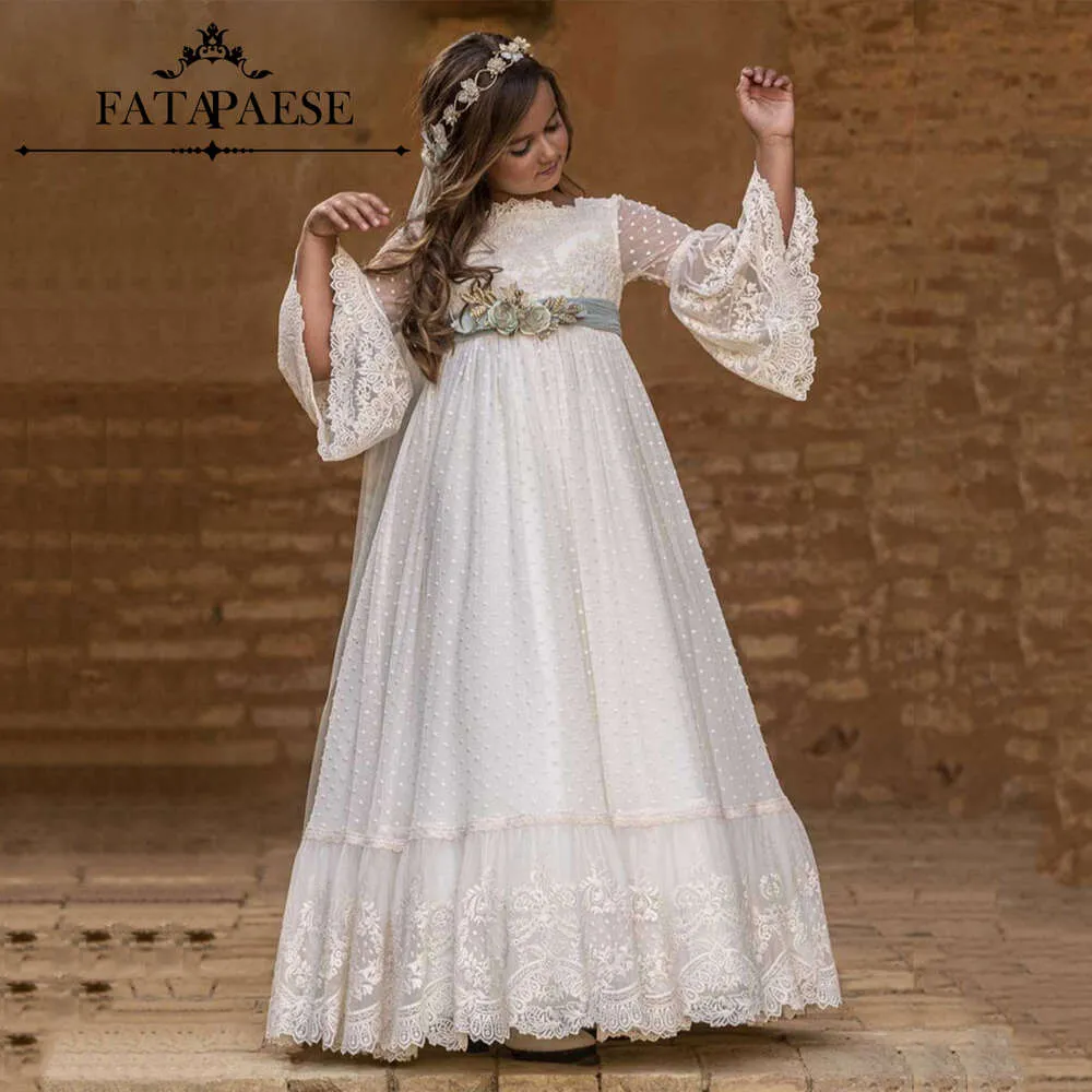 Flower Girl Amazon Robe Communion Sky Blue Toddler Flower Girl