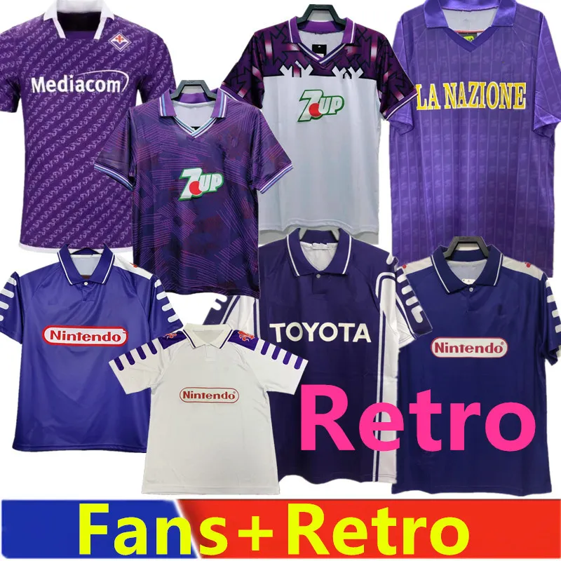 2023-2024FANS+Ретро Фиорентина футбольные майки J. Ikone Batistuta Castrovilli Эрик Флоренс Джерси ACF Jovic A. Cabral Milenkovic C. Kouame Men Football Room2-24