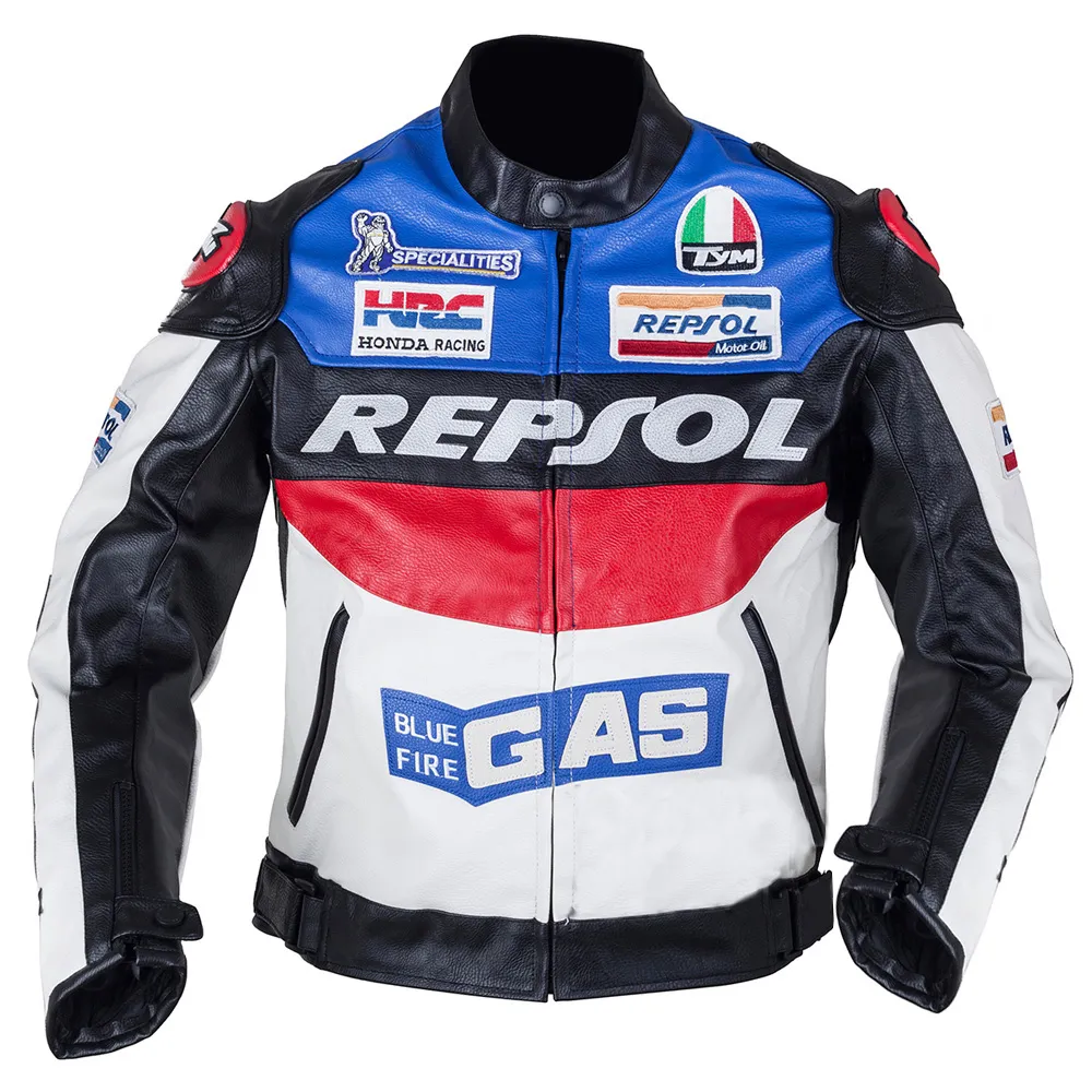 Duhan Repsol Motocross JacketsPUレザーバイクレーシングジャケット  