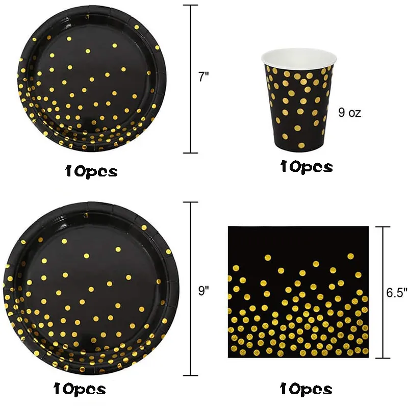 Amazon Black And White Polka Dot Paper Plates Design Design Kenzie