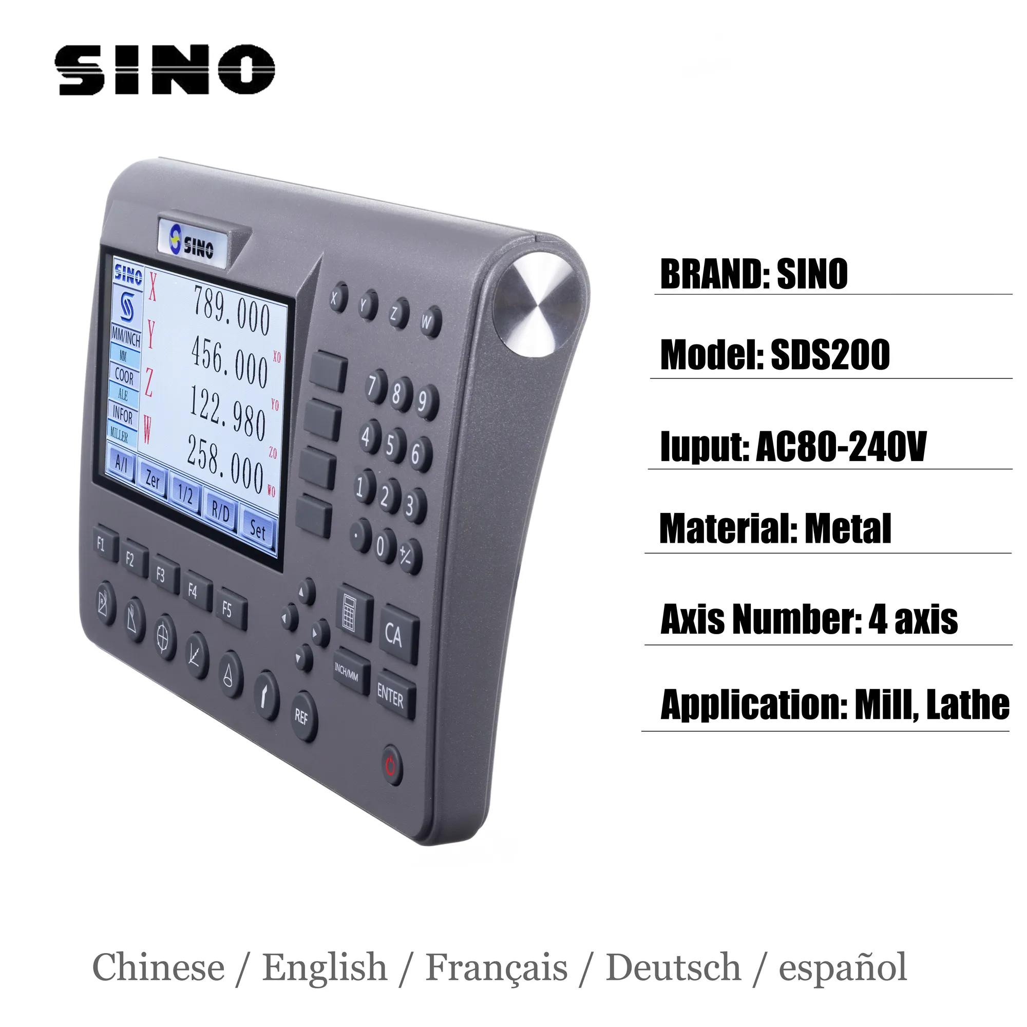 2 Or 3 Axis DRO Digital Readout Kit With Touch Screen LCD & Linear Glass Scales - View #2