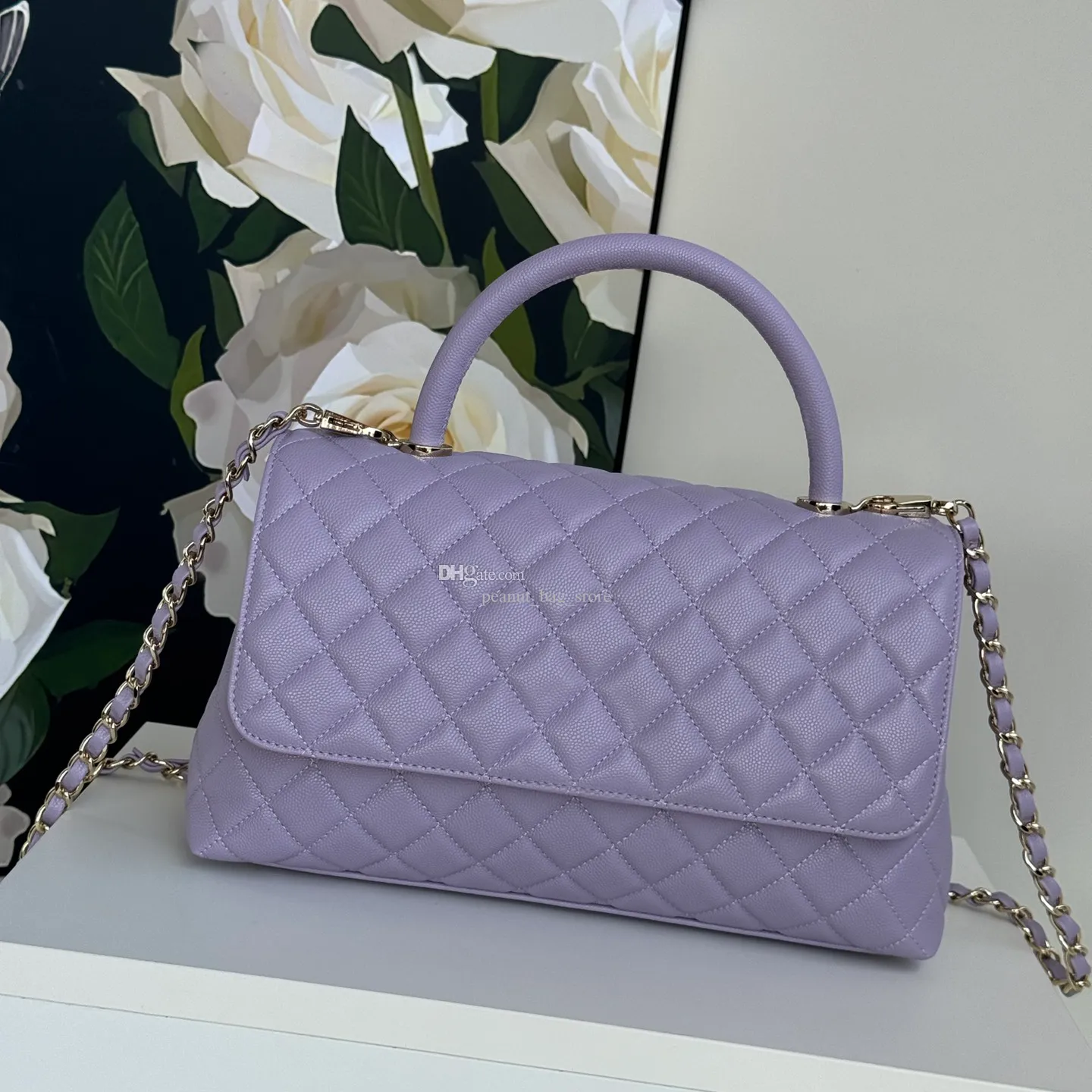 Luxury-Inspired Chain Flap Bag Caviar Leather Crossbody Purse, Designer  Style, High-Quality, Includes Box, Perfect Everyday Handbag