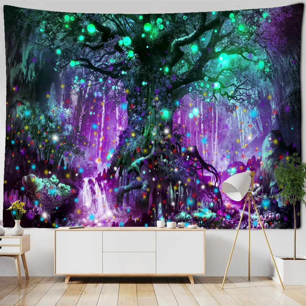 Wandteppich Wandhänge: Baum Des Lebens Psychedelisches Design Für  Wohnkultur Viel Glück Von 4,8 € | DHgate, image size:1000x1000