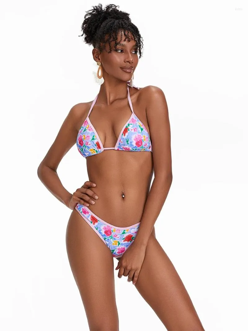 Swimwear Floral Triangle Swimsuits: Cute Two Piece Swimsuits Set