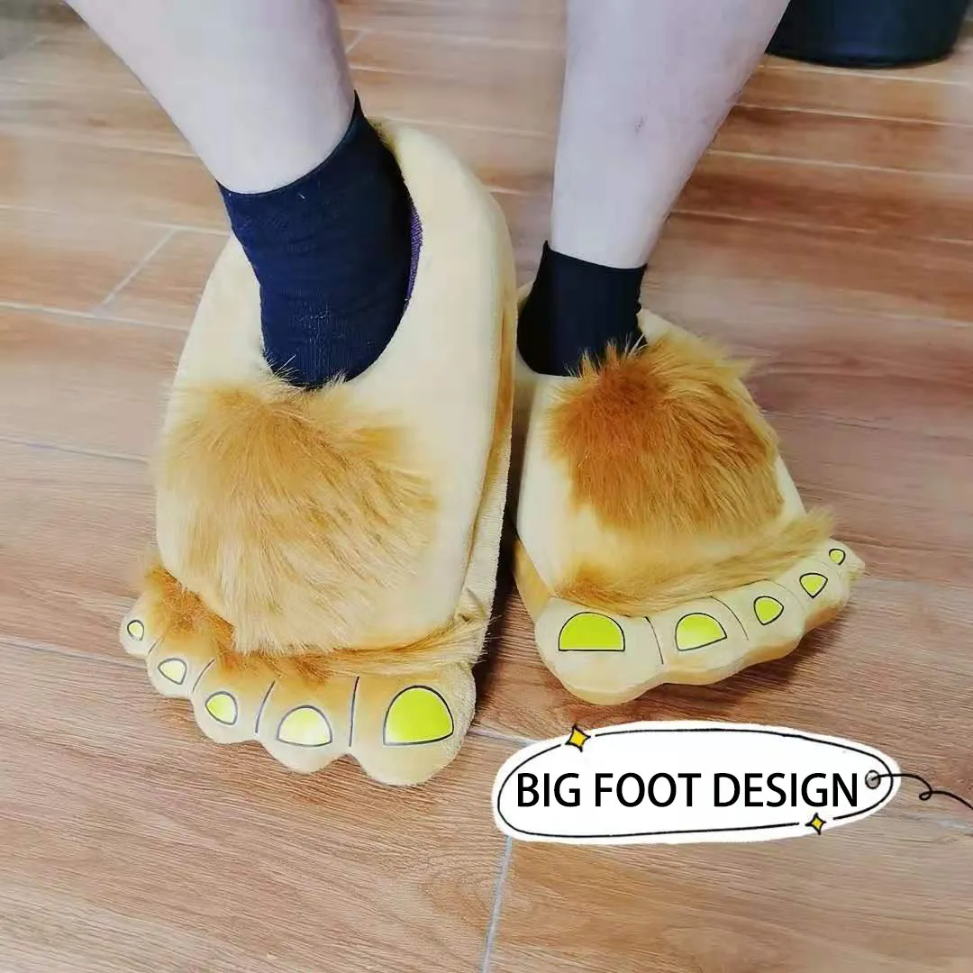 DHgate Mens Plush Faux Fur Slippers Oversized Cozy Slip On House Shoes for Indoor Outdoor Shoes Accessories