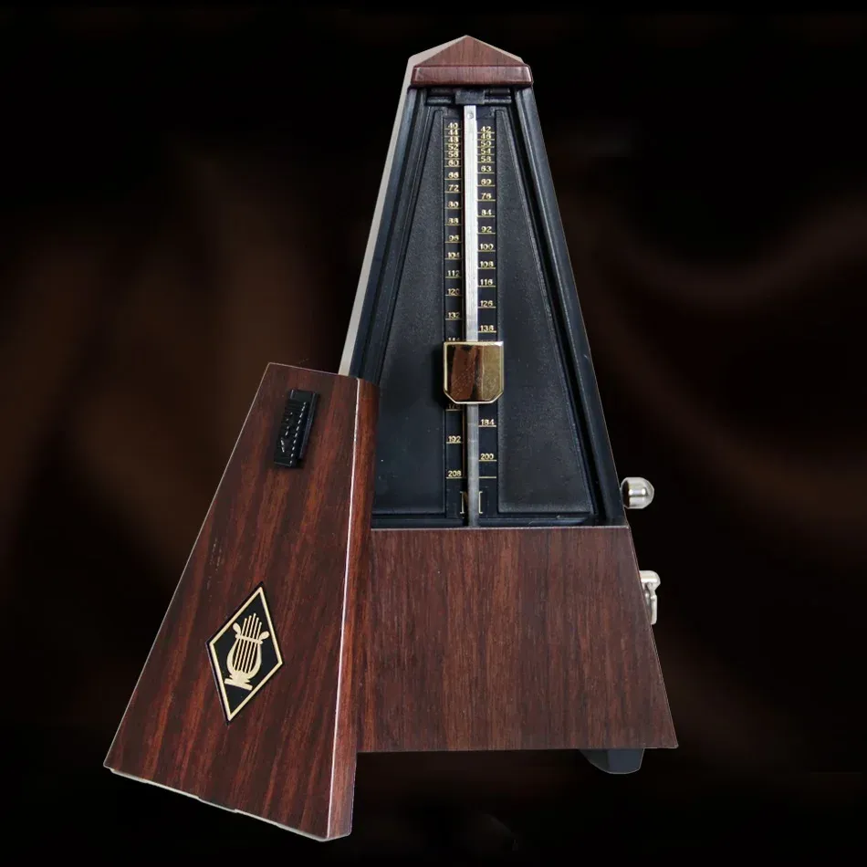 Wooden Mechanical Metronome Classic Pendulum Rhythm Tempo Trainer for Guitar Piano Violin