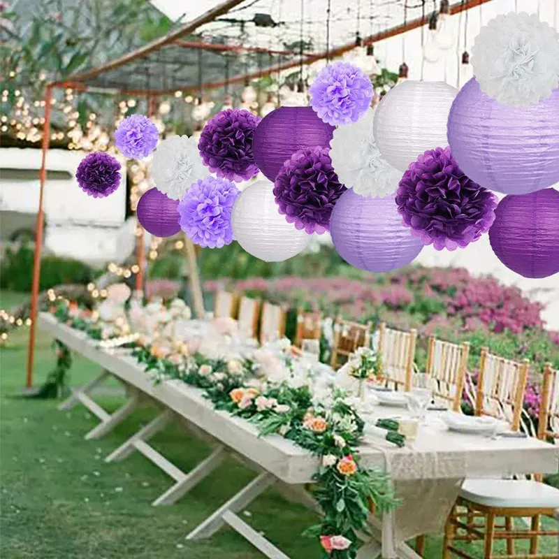 Glittery Rose Gold Pom Pom Paper Lanterns Kmart For Elegant Party Decor Weddings Baby Showers And Birthdays From Homepro9 10.78 DHgate.Com