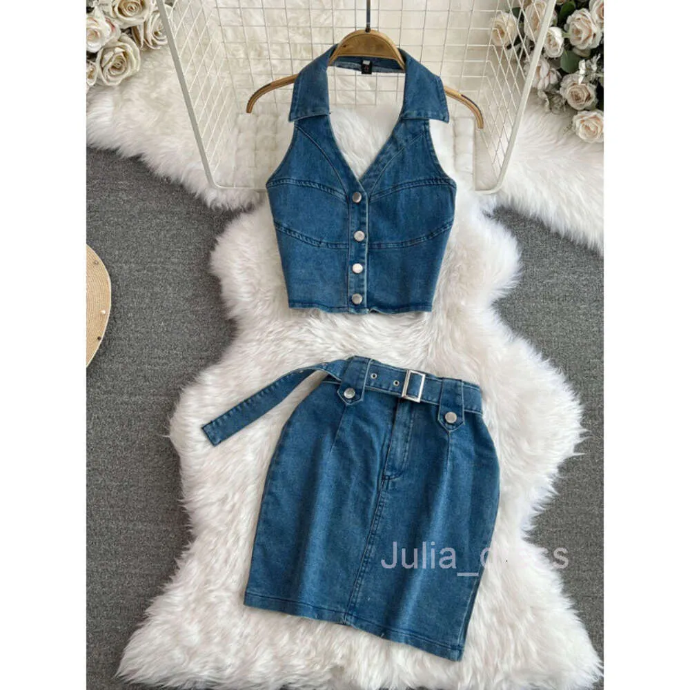 High waisted denim jumper skirt sales