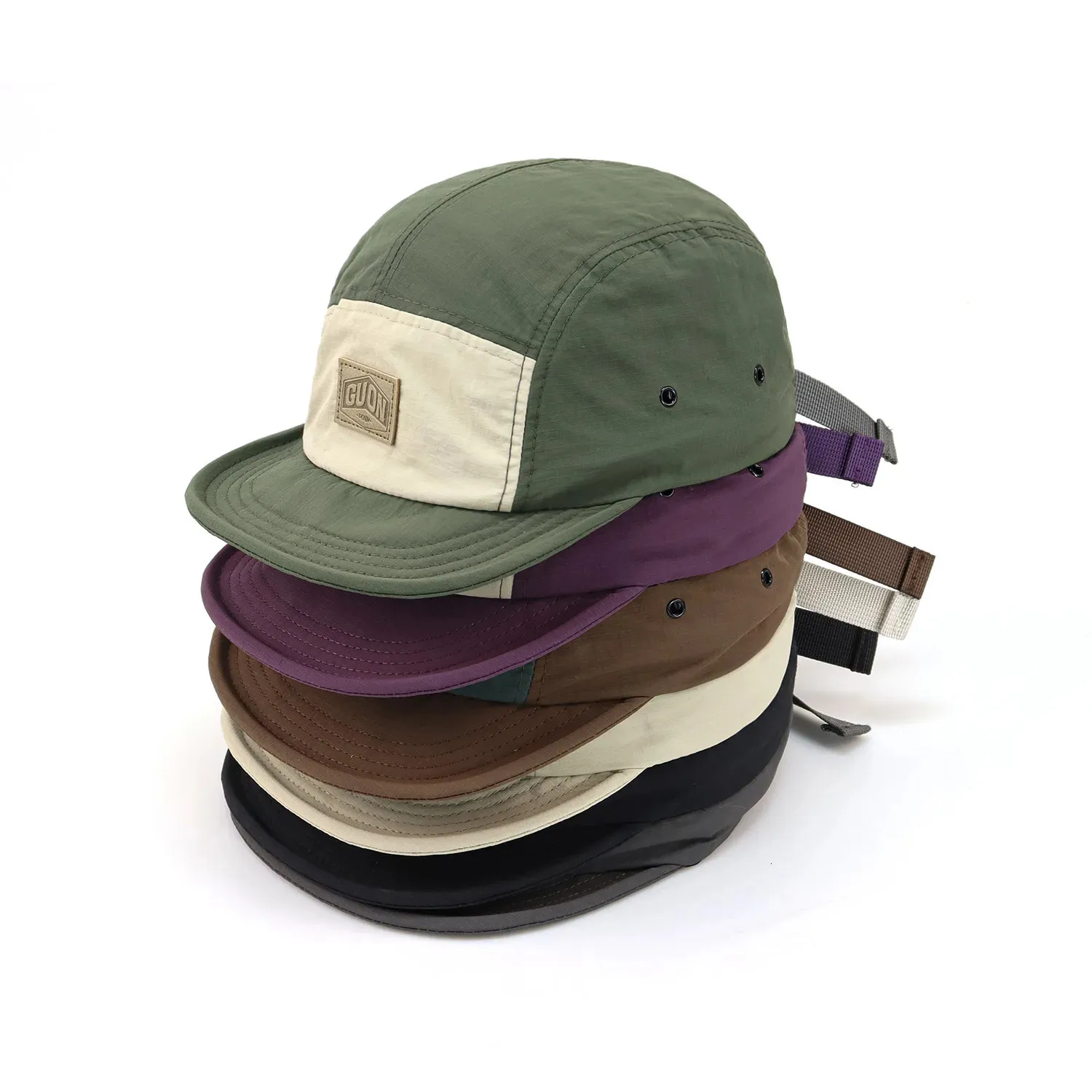 Panel Half Brim Hat Breathable Cotton Panel Short Brim Baseball
