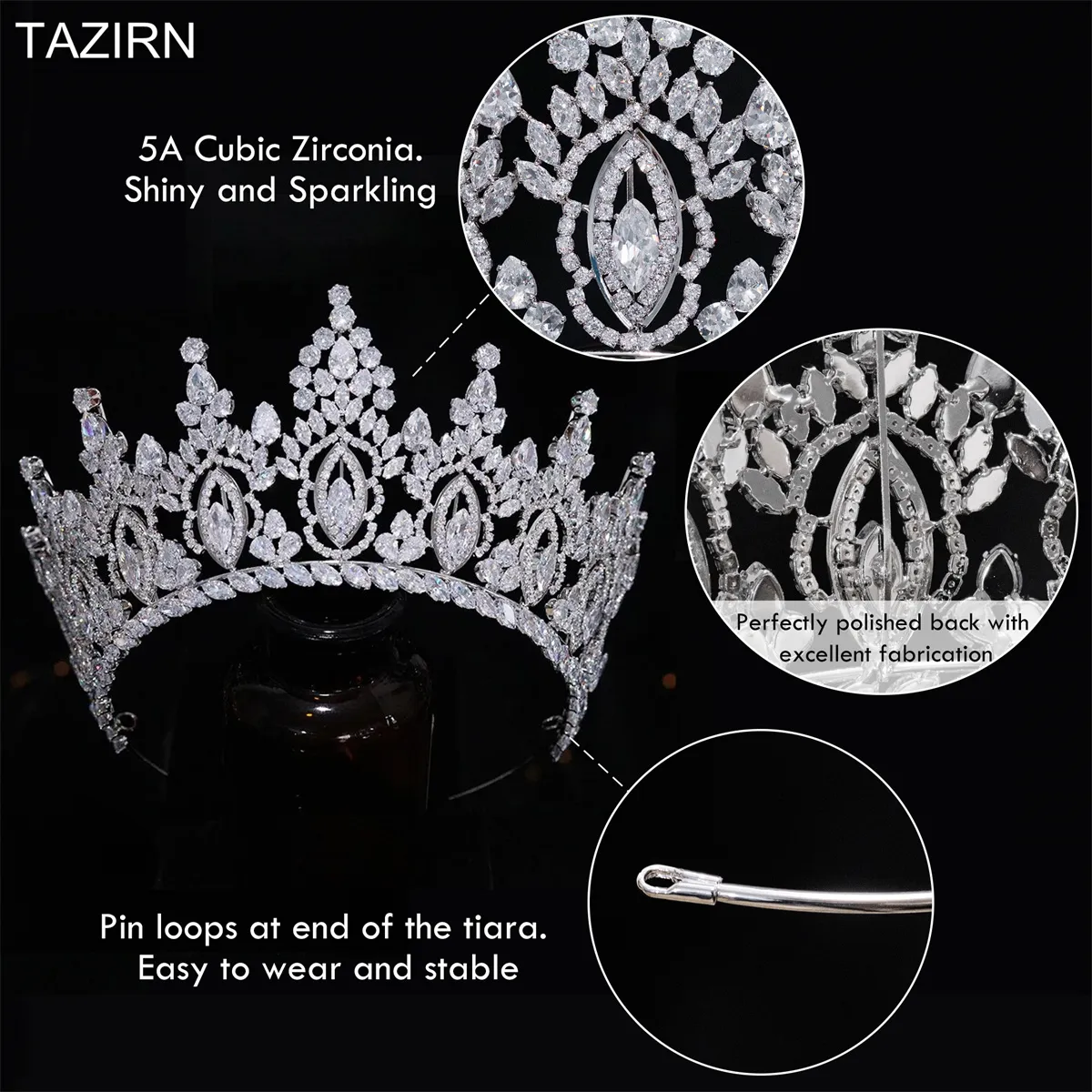 最大10%OFFクーポン Luxury Handcrafted 5A Cubic Zirconia Wedding Bridal the カーナビ