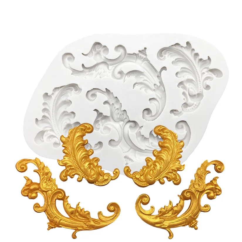 Decorative Pattern Silicone Cake Mold for Fondant, Sugarcraft ...
