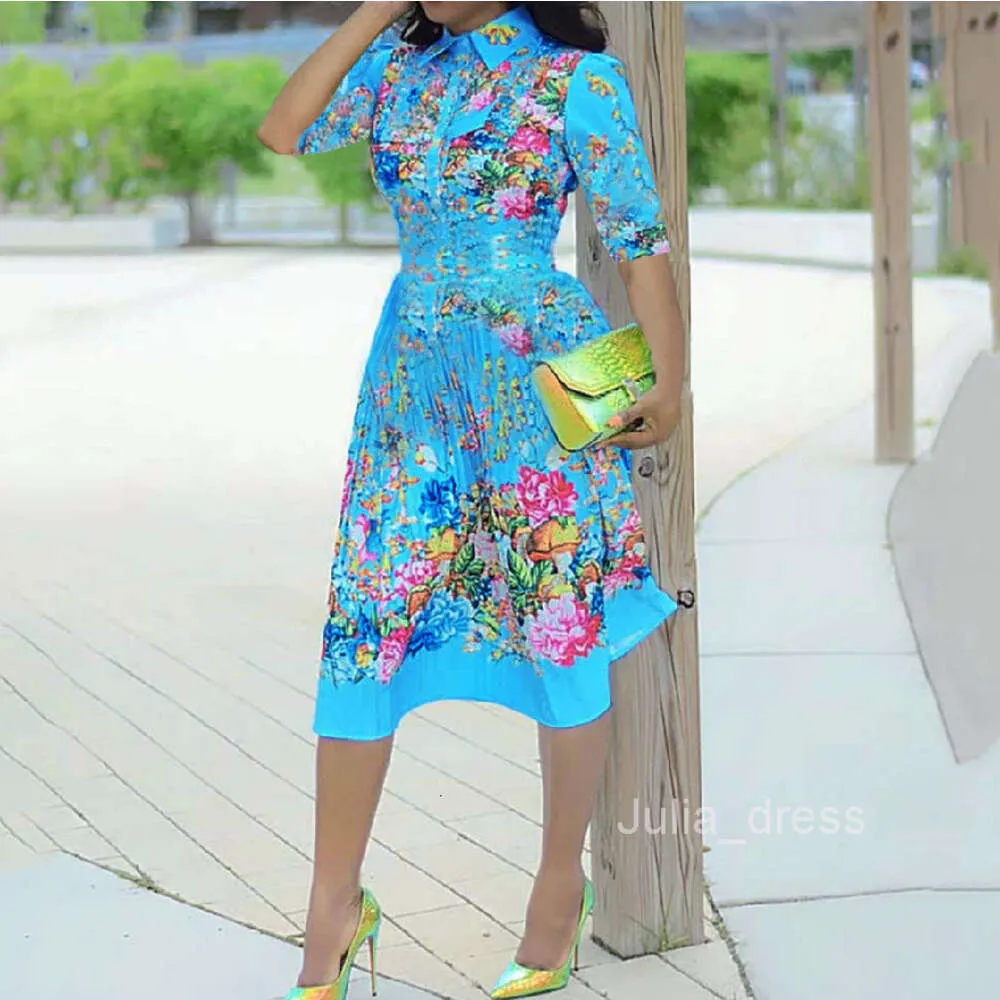 Womens Polo Shirt Dress Long Sleeve Printed Lapel Collar Medium-Length A-Line  Dress from Dhgate Basic & Casual Dresses - price 29.15