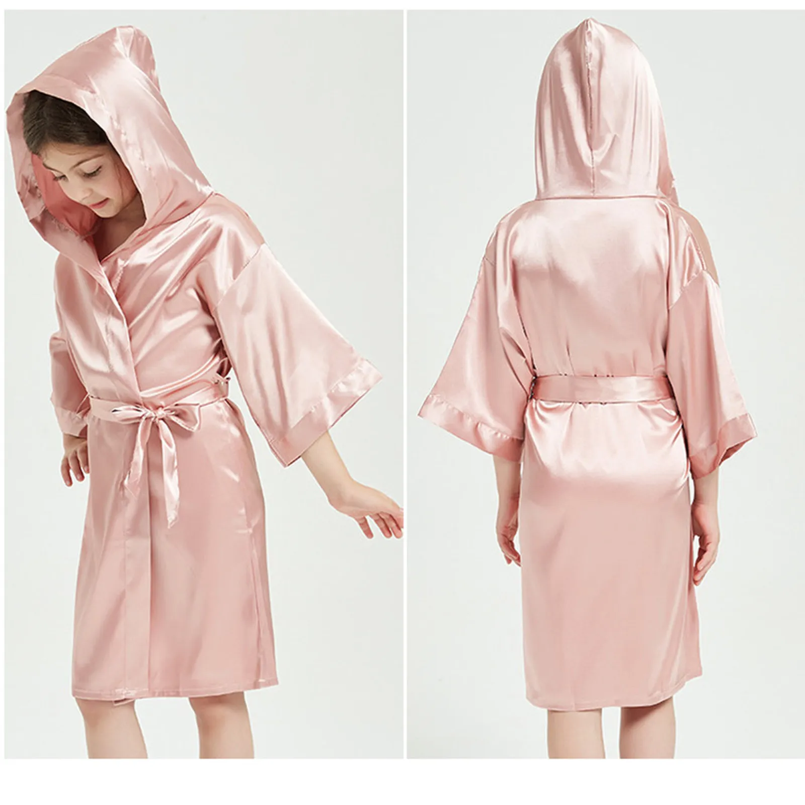 Silk robe with hood clearance