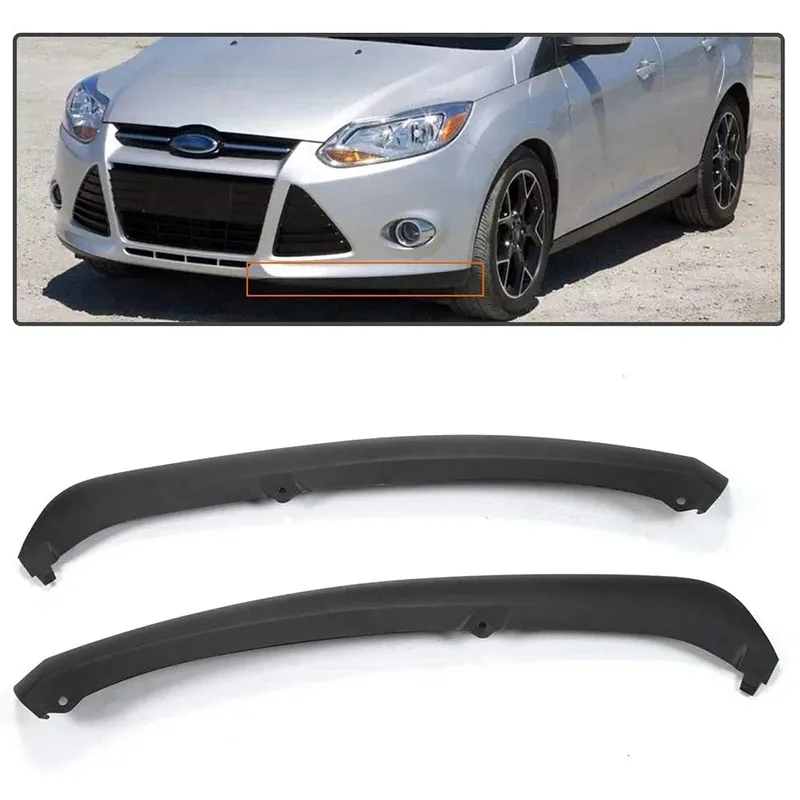 PU Front Bumper Lip Spoiler For 2016-2018 Ford Focus RS - Black Chin Splitter Protector