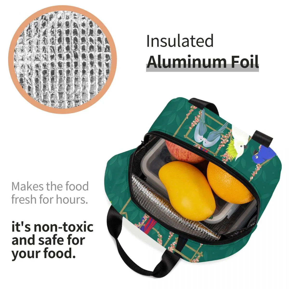 Tropical insulated lunch tote 2025