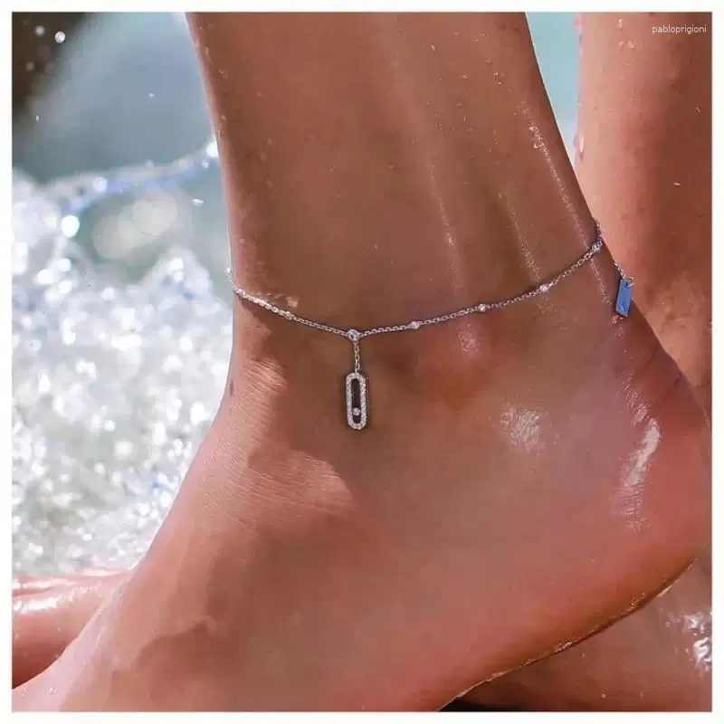 Tobilleras simples, modernas y versátiles, cadenas para tobillos para mujer, ligeras, de alta gama, dulces, modernas, de estilo bohemio_voghion.com
