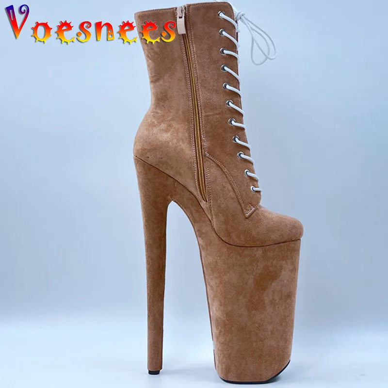 Groß sparen beim Kauf von Stripper High Heels Damen Super High Heel  Knöchelstiefel 26 Cm Stripper Schuhe Mit 16 Cm Plattform Zip Design Für  Nachtclub