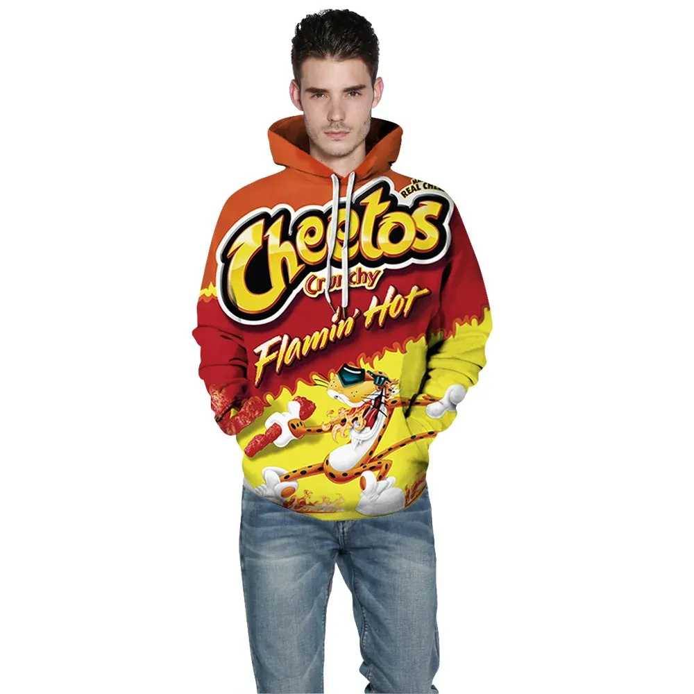Cheetos Hoodie Men Women Long Sleeve Pullover Sweater Boys Girls Funny Clothes Autumn Winter Sweatshirt