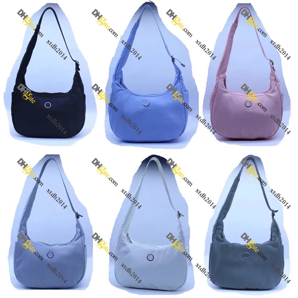 4L Nylon Crescent Mini Bag: Water-Resistant Half Moon Shoulder