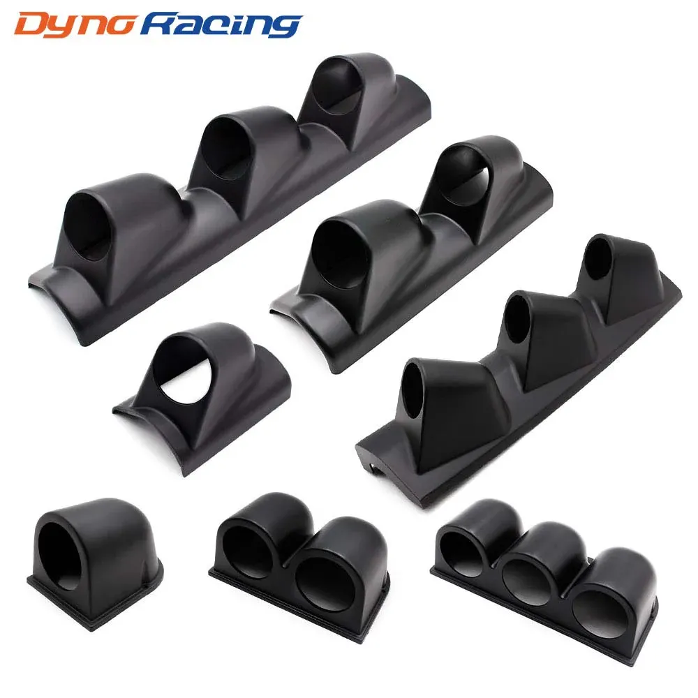 UNIVERSAL 2" 52MM ABS LEFT DUAL HOLE METER PILLAR GAUGE POD MOUNT HOLDER RACING