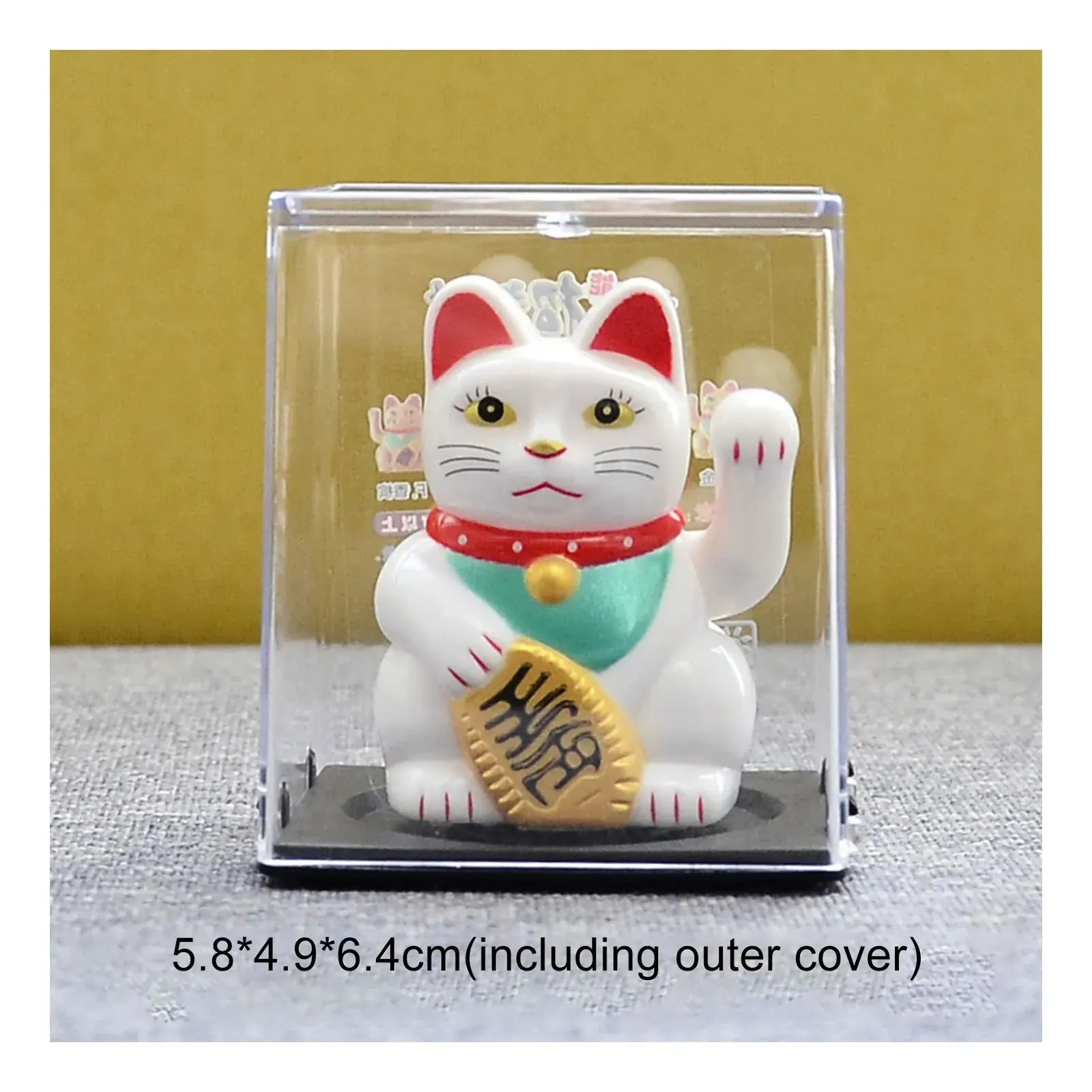 Solar Powered Lucky Cat Welcoming Chinese Fortune Figurine Hand Beckoning Decor From Sellerstore10 9.17 DHgate.Com