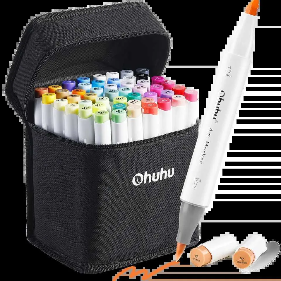 alcohol markers ohuhu watercolor brush markers