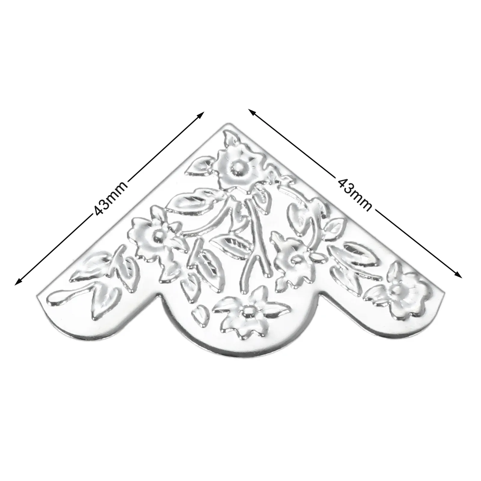 4Pcs Vintage Metal Corner Protectors - L Shaped Decorative Brackets For Furniture