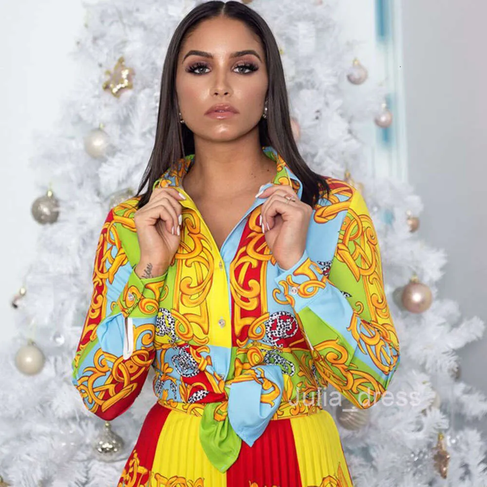 Long Sleeve Polo Collar Dress High Waist Slim Fit Flare Womens Dress Large  Size Printed from Dhgate Basic & Casual Dresses - price 29.15