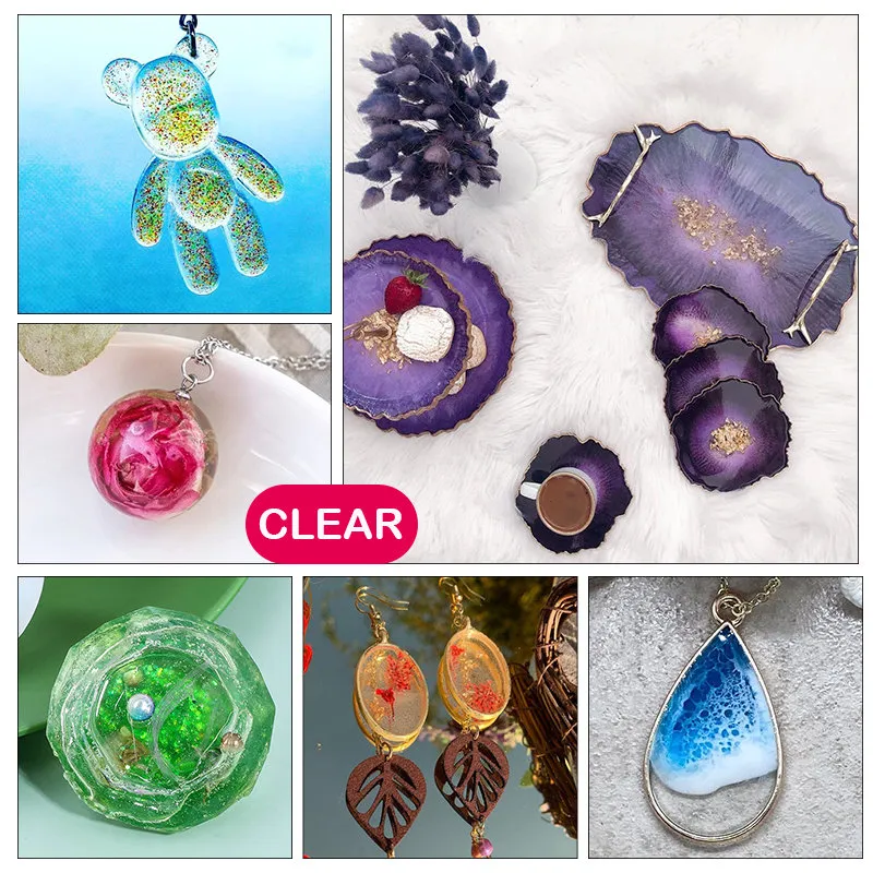 DHgate 6 Types 10ml Epoxy Resin Pigment Kit Liquid Colorant Dye for Resin Jewelry Making Art Ink for Handmade DIY Crafts Vibrant UV Resin Coloring Dye Home Garden