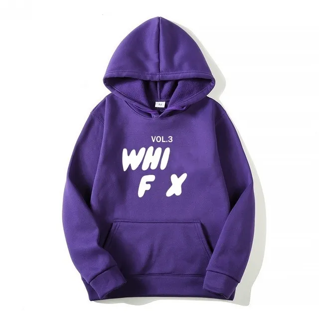 Men s Premium Hoodie Purple Hooded Designer Sweatshirt Pullover for Sports