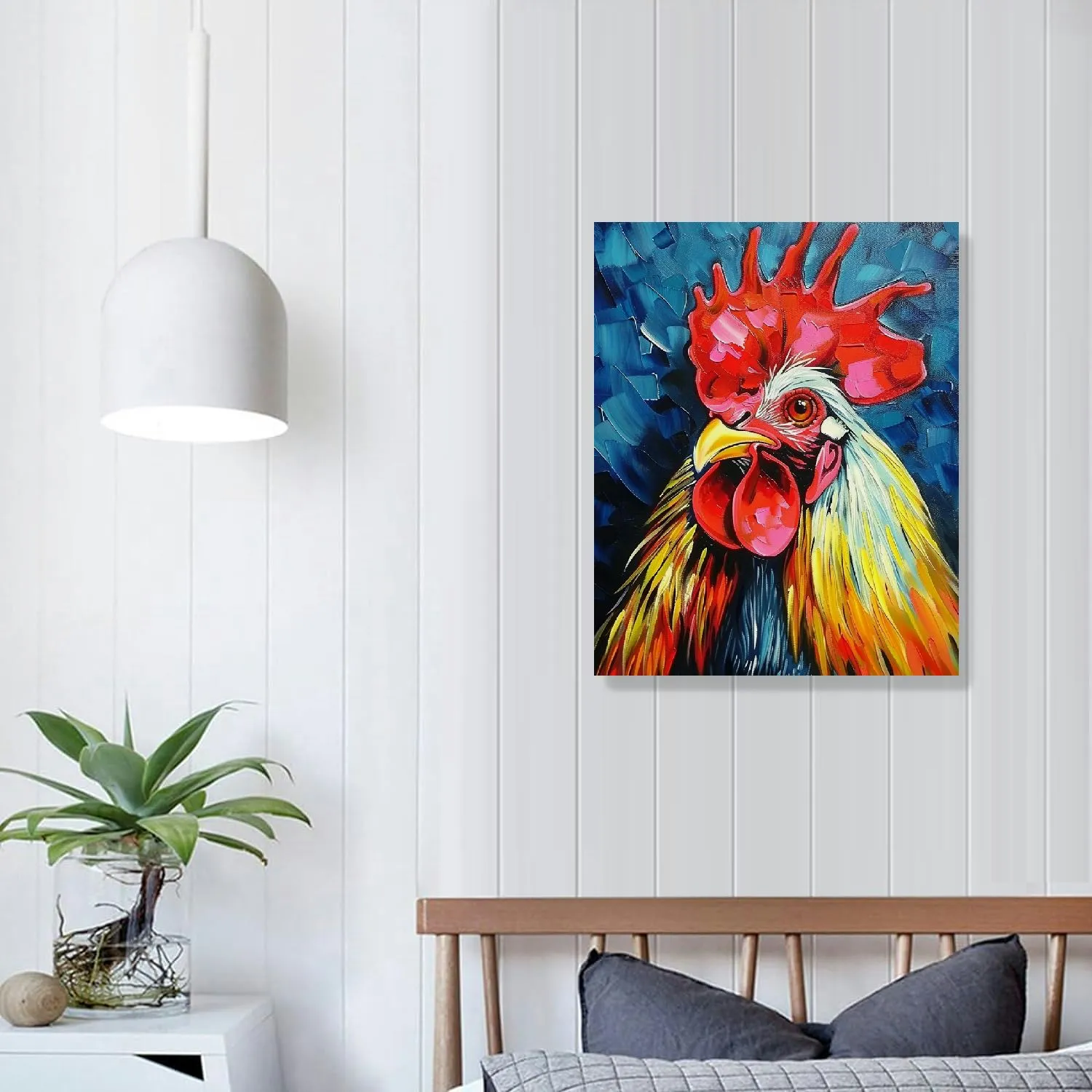 Vintage Rustic Farm Style Rooster Country Farmhouse DIY Kitchen Sign Door Hanger Printable Transfer Wreath Accent Digital You Print 2704