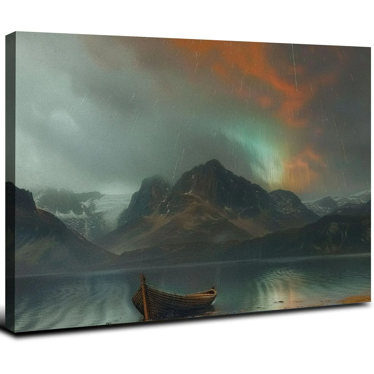 DHgate Northern Lights Canvas Wall Art Vibrant Framed Giclee Prints for Living Room Decor Home Garden