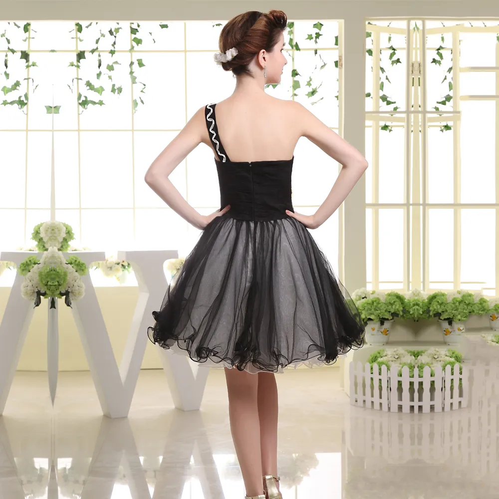 blue and black homecoming dress Sparkly Black Corset Ruffled Sequins Short Homecoming Dress