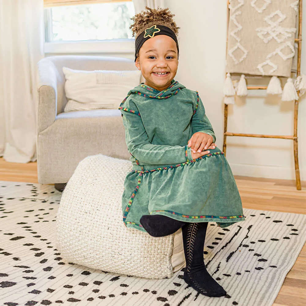 Fille Denim Hiver Stelloue Fille Capuche A Manches Longues Enfants Robe Coloree A Lexterieur Ing Ruffle Fond De Famille Tenue Du 12 79 DHgate