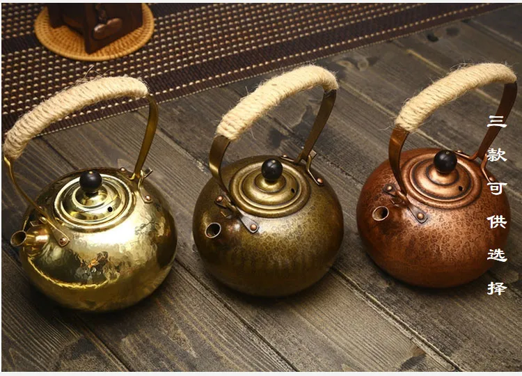 Handmade Copper Kettle 750ml For Gas Stove, Health Pot For