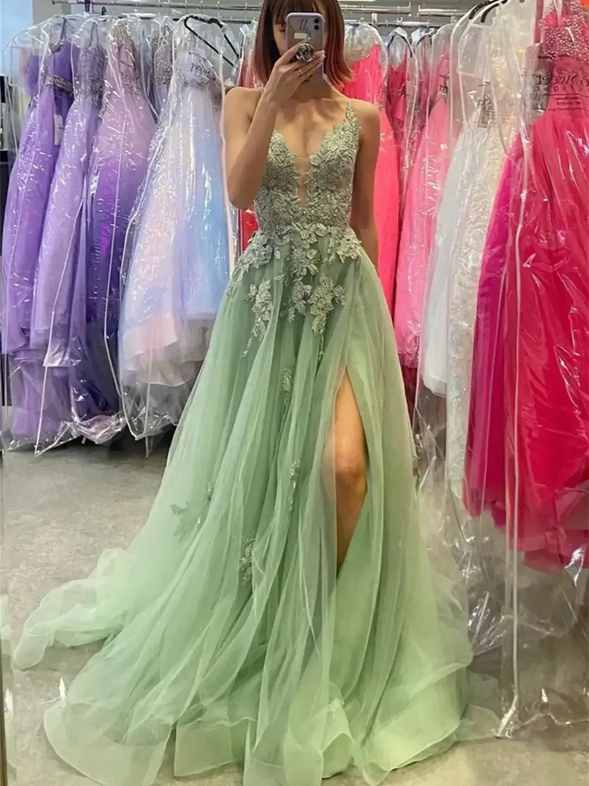 Sage evening dress online