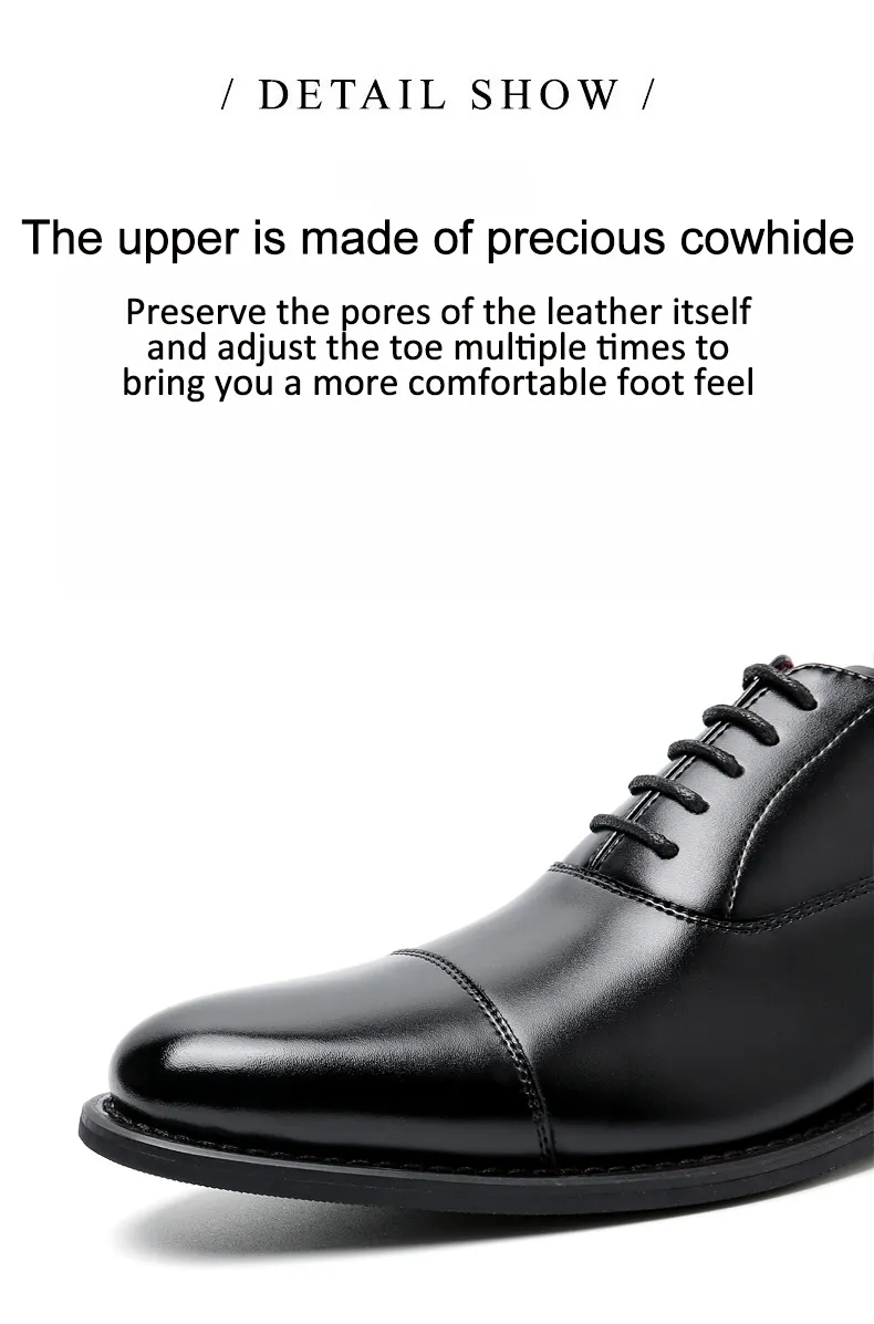 Scarpe eleganti da uomo in vera pelle Oxford da uomo, stile britannico_voghion.com