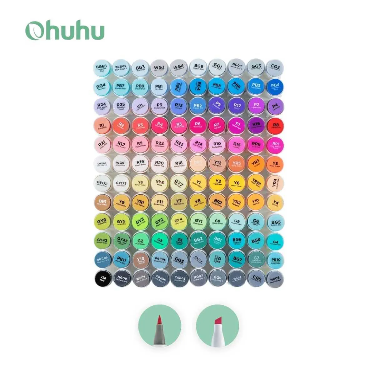 Ohuhu 120 Copic Markers Ohuhu 120 Colors Brush-and-Fine Dual Tips