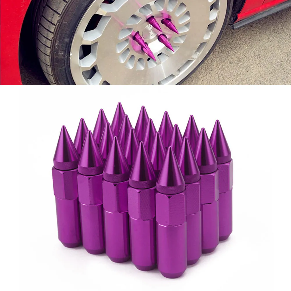 60MM Extended Tuner Racing Lug Nuts, Spiked Aluminium, 12X1.5 Or 12X1 ...