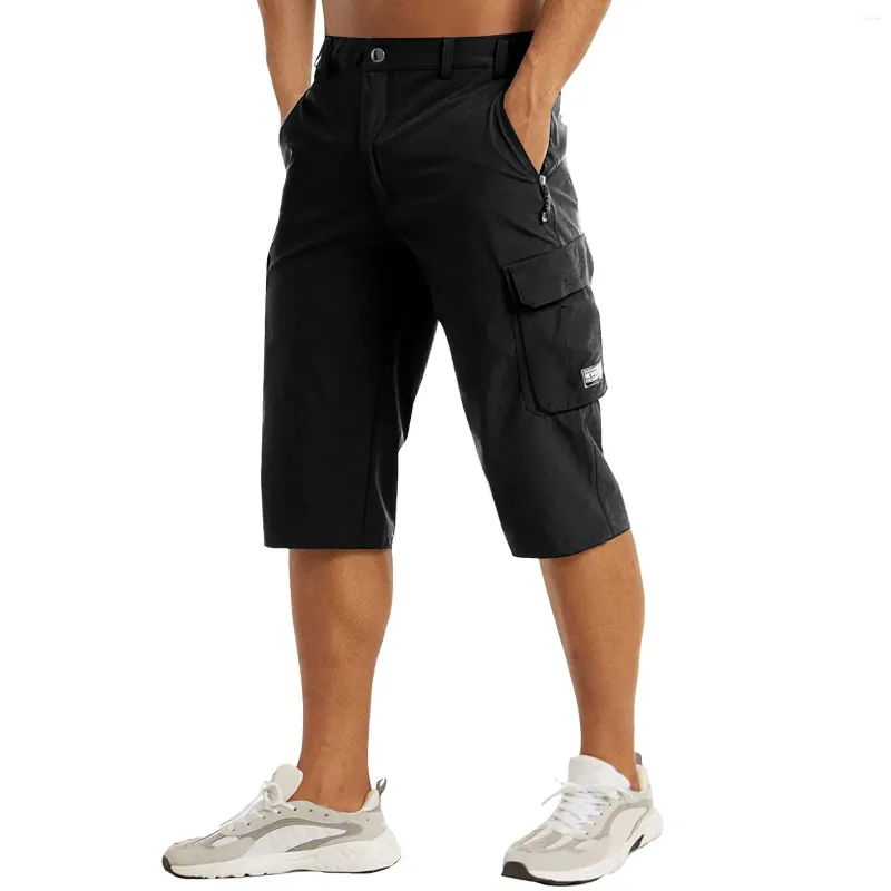 Cargo Pants Capri Shorts For Men Mens 3/4 Capri Cargo Shorts Multi
