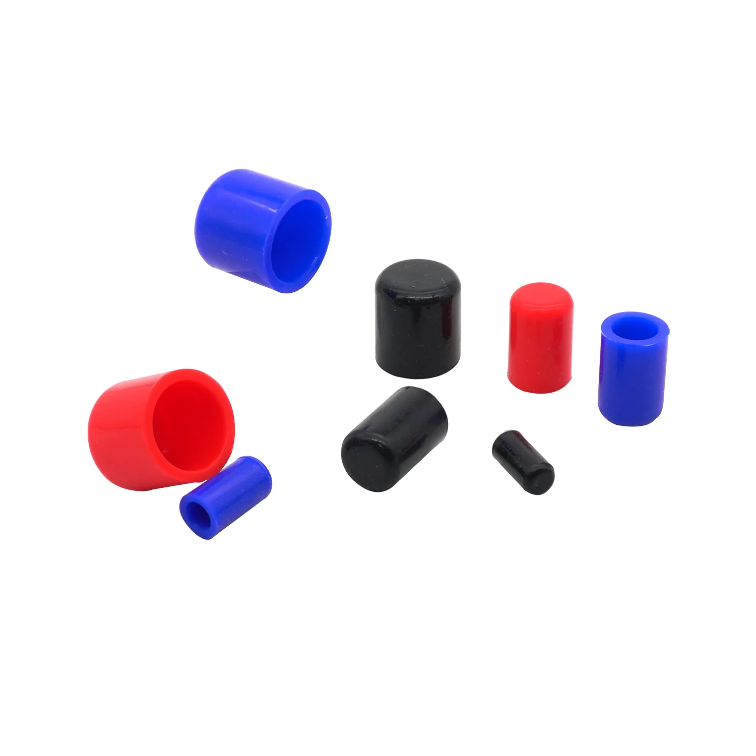 8-Pack 4mm (5/32") Silicone Vacuum Hose Blanking Caps – Black Bung Plugs