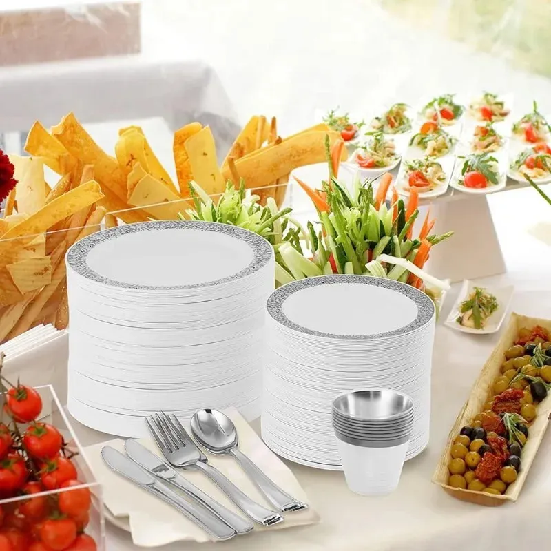 Gold disposable plates discount