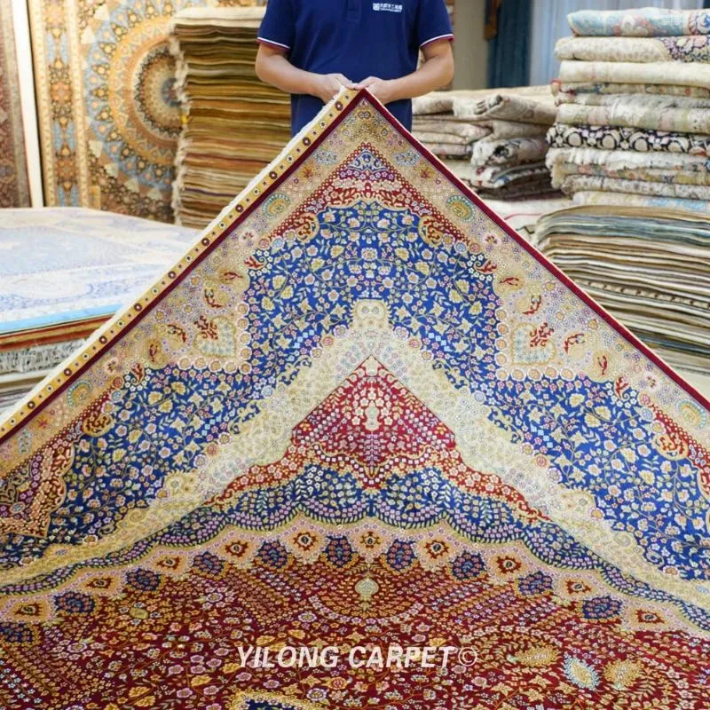 DHgate.com:Yilong 9.2x12.8ft Persian Silk Oversize Red