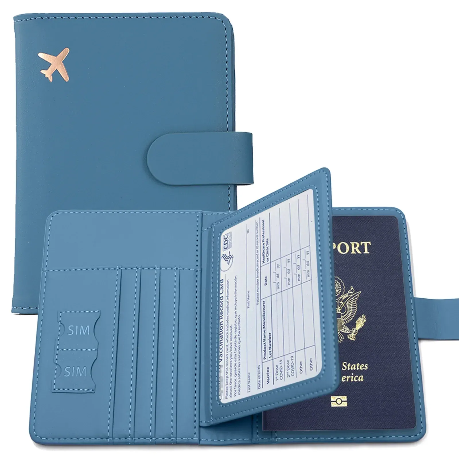 Passport Cover AOOSU Reisepasshülle, Kunstleder Pa Produktbild-Vorschau 2