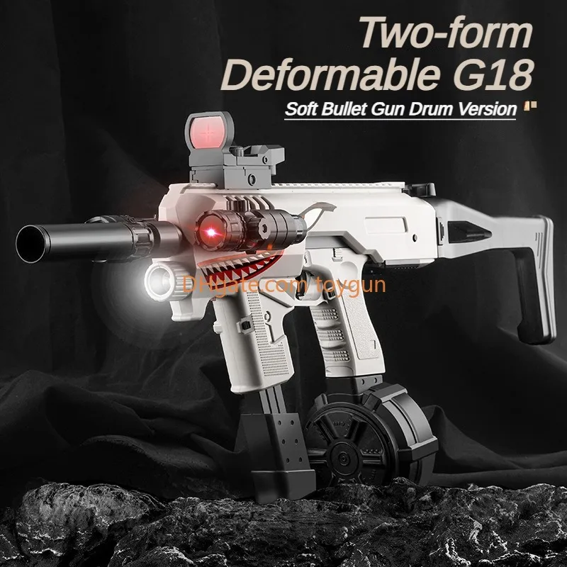DIY Deformable The 5 Gen G18 Carbine Double Shape Soft Bullet Gun 